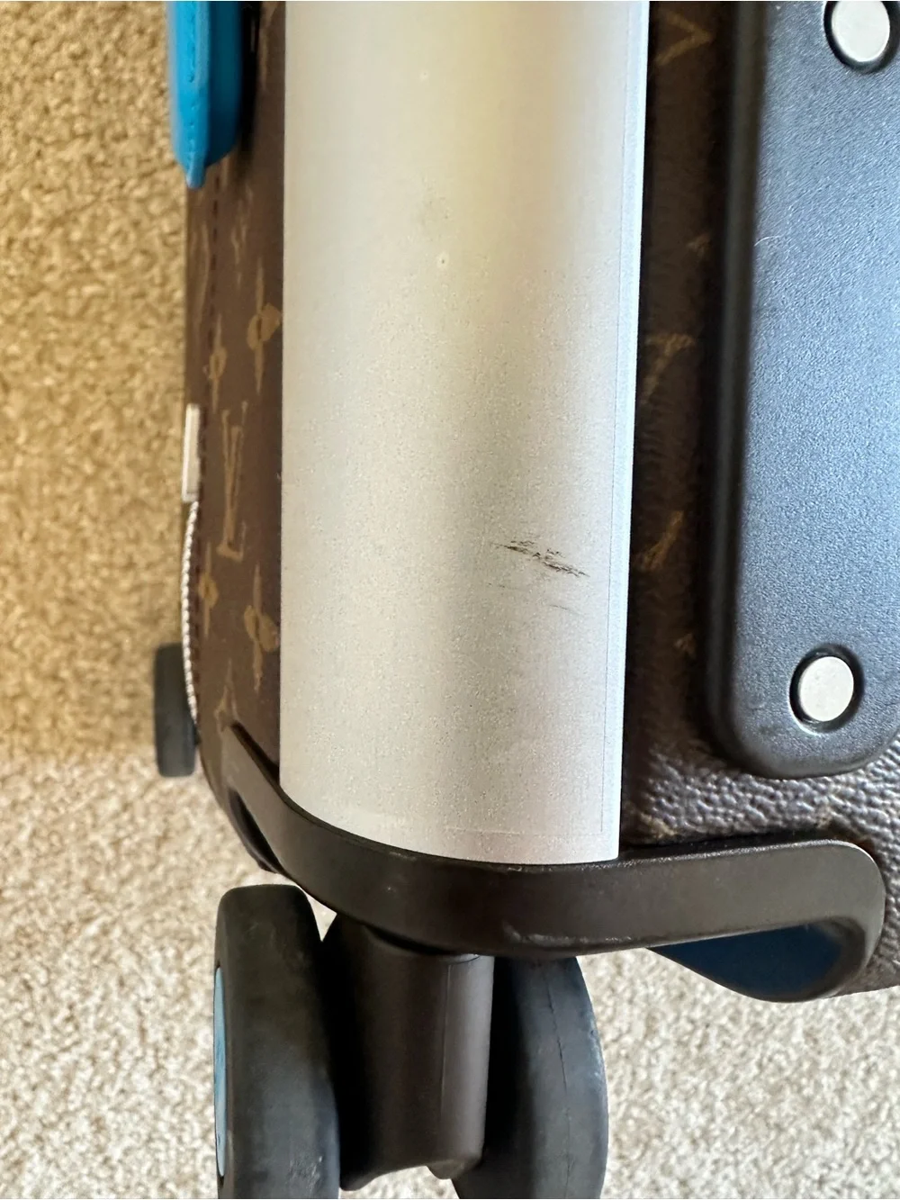 Louis Vuitton Monogram Carry-On with Turquoise Accents